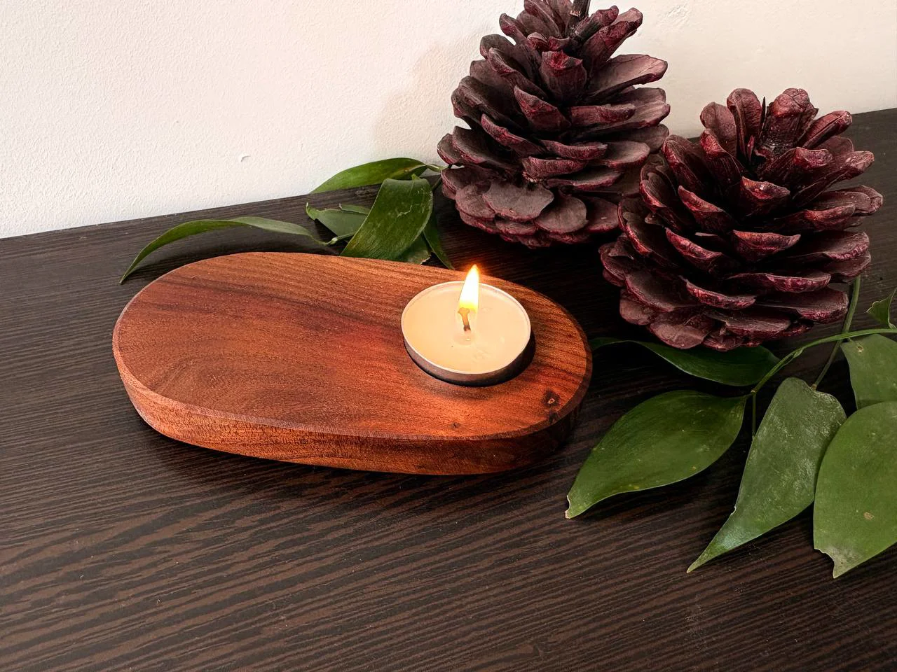 جا شمعی و جا عودی چوب گردو