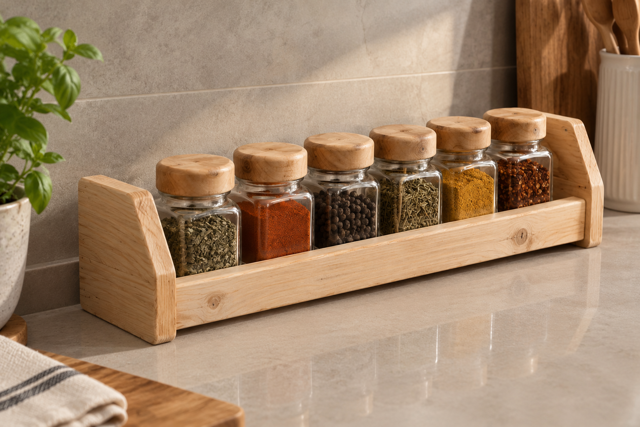 استند ادویه مکارتی چوبی 6تایی