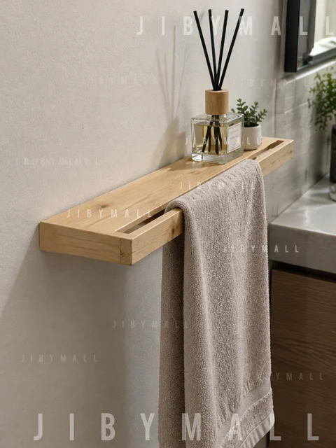 استند حمام و جاحوله ای جنس چوبی تخت